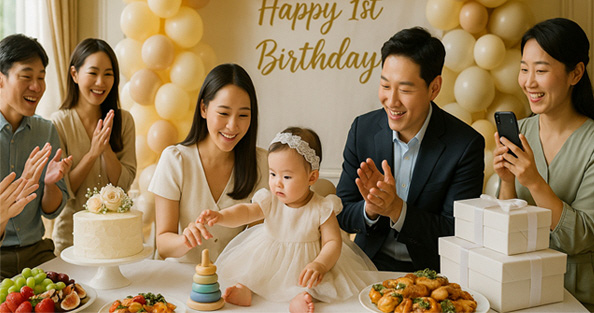돌잔치와 가족 기념일 케이터링 사진