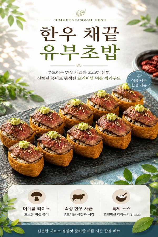 NEW! 한우 채끝 유부초밥